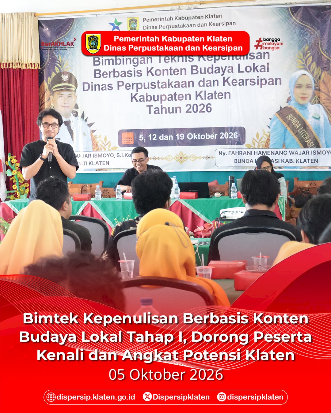 Bimtek Kepenulisan Berbasis Konten Budaya Lokal Tahap I, Dorong Peserta Kenali dan Angkat Potensi Klaten