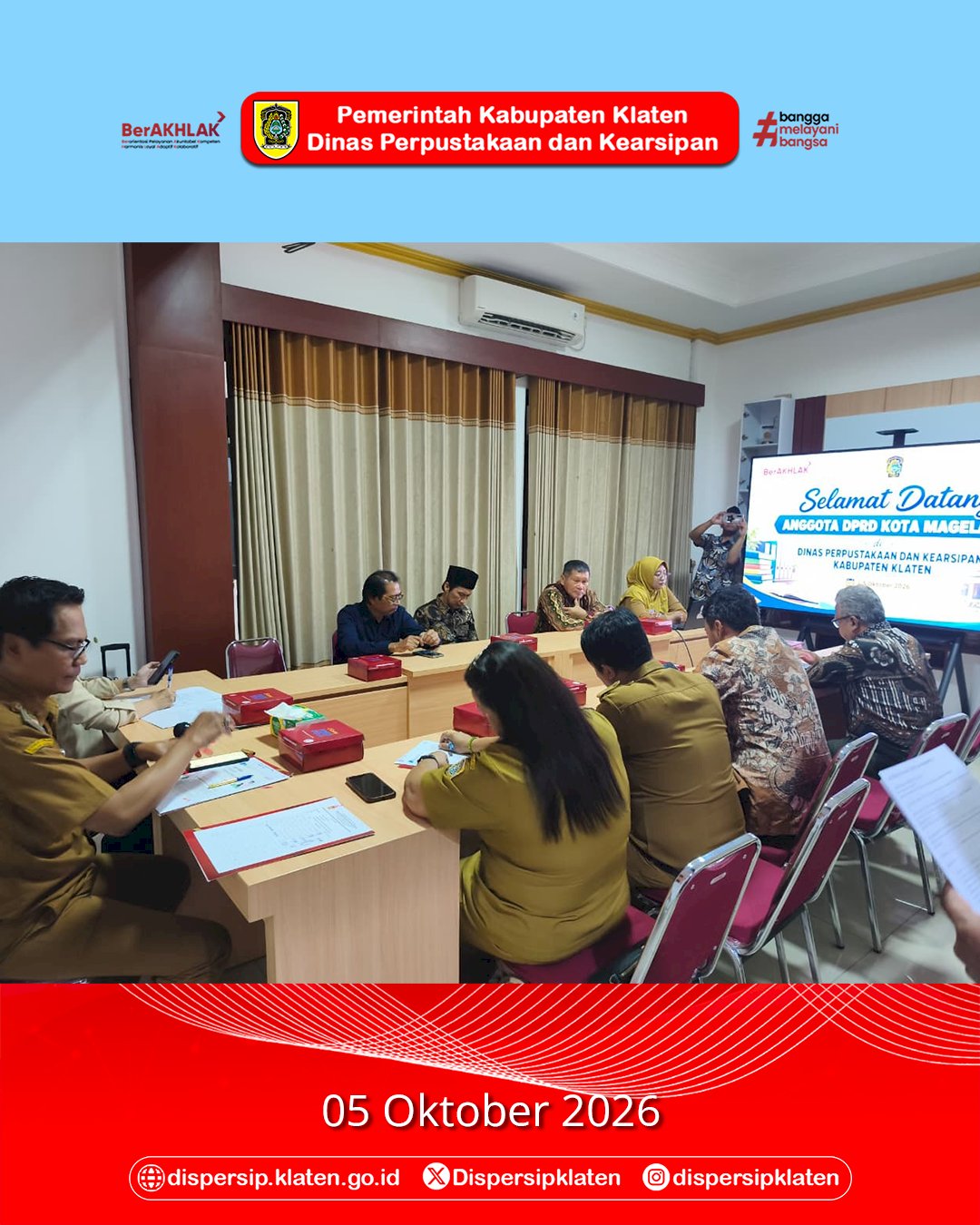 Komisi C DPRD Kota Magelang Kunjungi Dispersip Klaten, Pelajari Inovasi Peningkatan Minat Baca