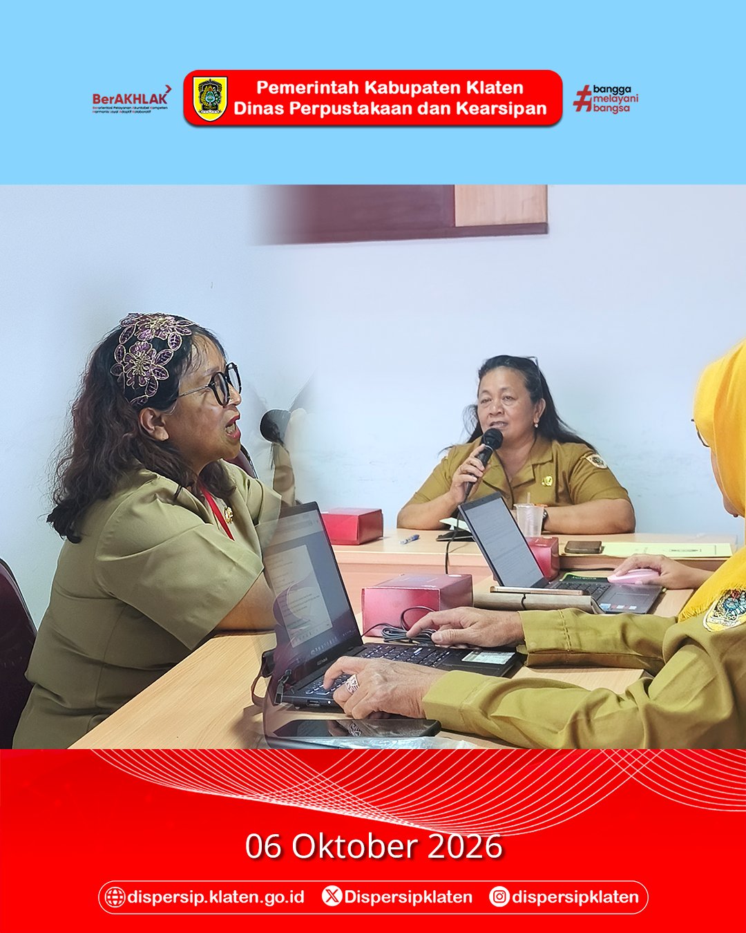 Kunjungan Inspektorat Daerah Kabupaten Klaten terkait Tindak Lanjut LHE SAKIP dan PKO